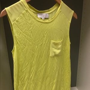 Yellow LOFT Casual Tank Top with pocket