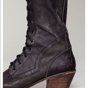 Free People JOE lace up boot black