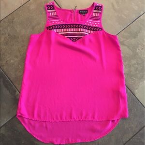 Bright Pink Aztec Tank size Large