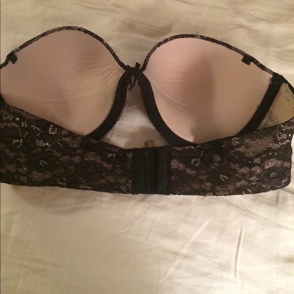 Strapless black lace bra (Abigail). - Picture 3 of 4