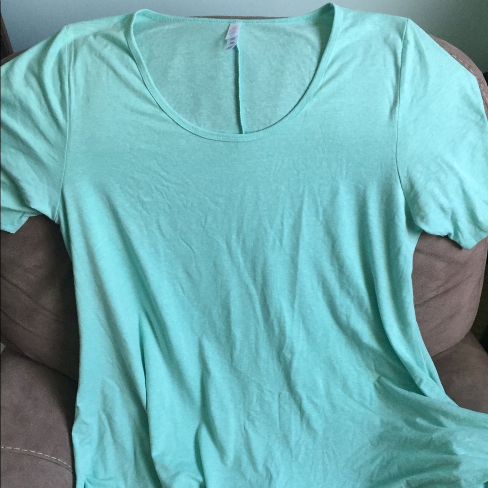 Heathered solid mint green Lularoe 2XL Perfect tee