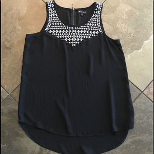Black White Aztec Tank Large