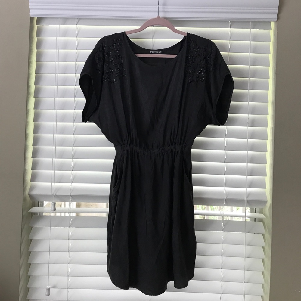 Express Charcoal Gray Smooth Dress