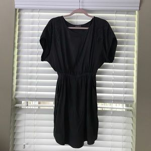 Express Charcoal Gray Smooth Dress