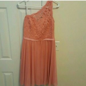 David's Bridal One Shoulder Parfait dress