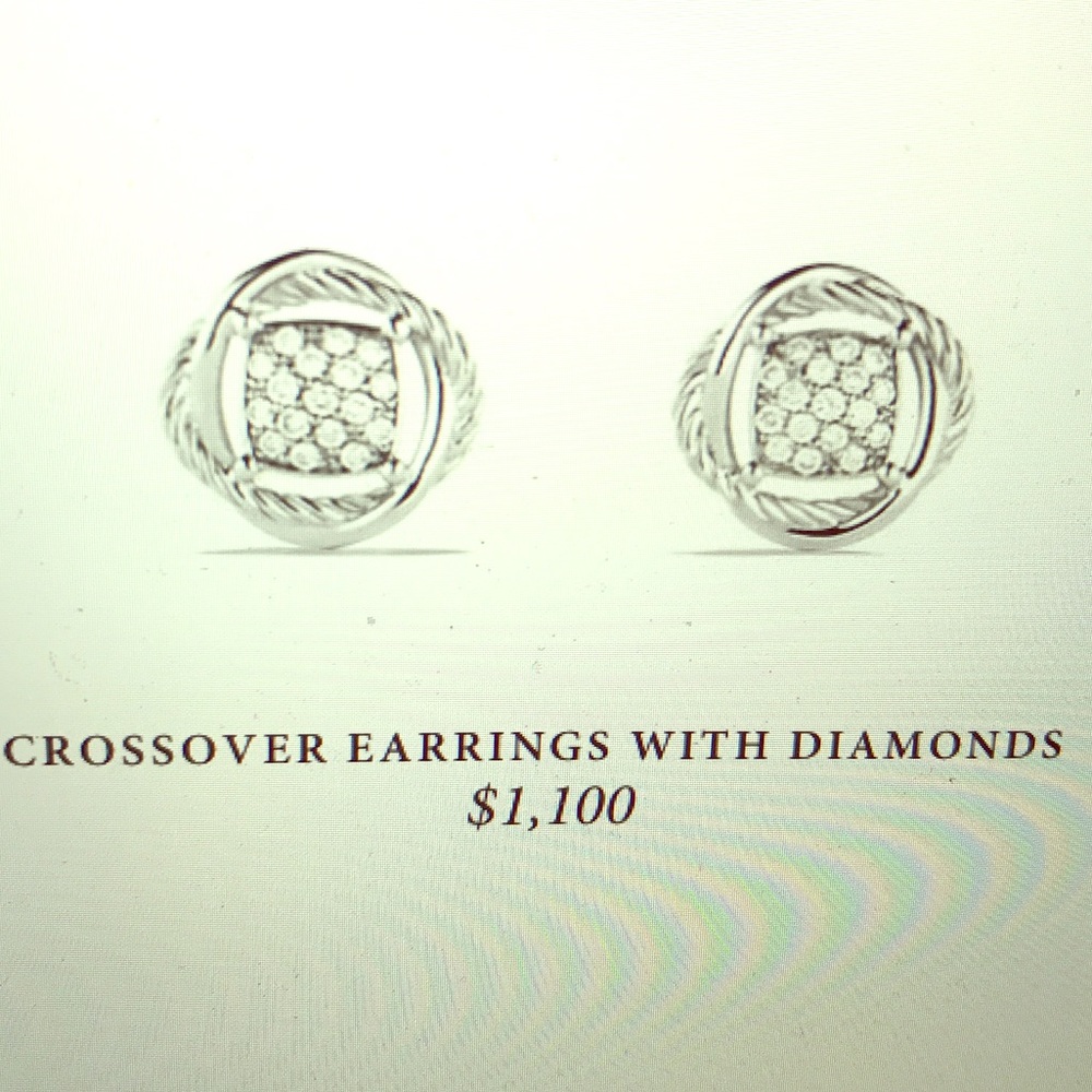 David Yurman stud earrings with diamonds