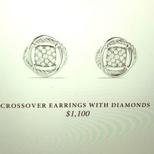 David Yurman stud earrings with diamonds
