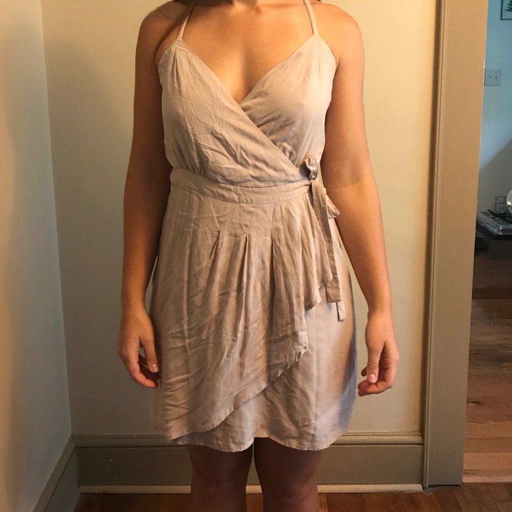 Gap wrap dress dusty pink size 4