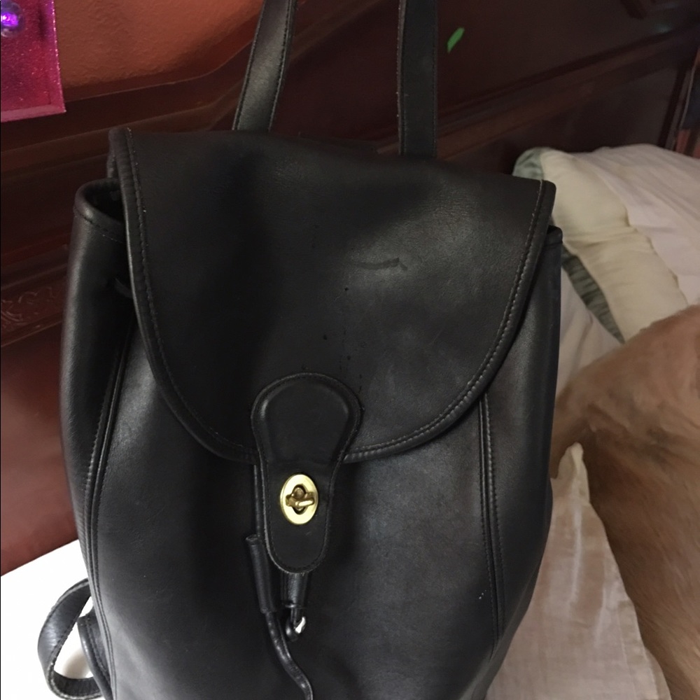 Real Leather Coach Backpack