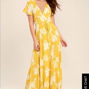 Lulu's Yellow Wrap Maxi