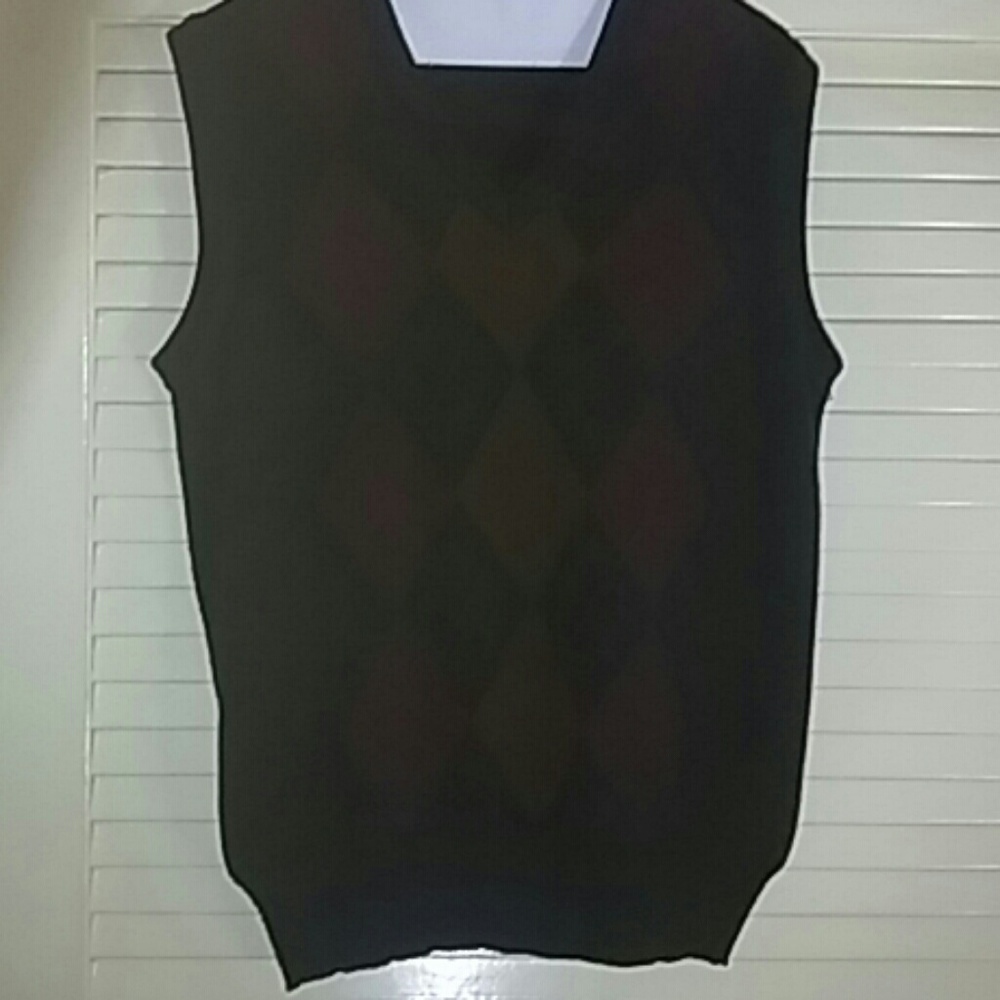 Allyn St.George Men's Argyle Sweater Vest PERFECT