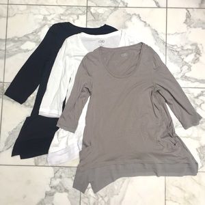 Set of 3 - LOGO by Lori Goldstein knit tops