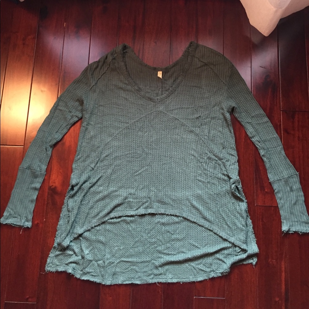 Free people flowy long sleeve thermal. Army green.