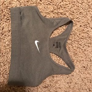 Gray Nike sports bra, size small