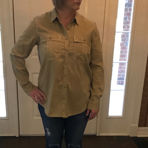Banana Republic Tops Euc Banana Republic Women Tan Utility Shirt M