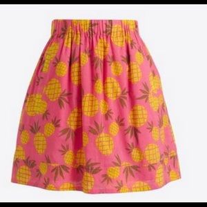 Cotton summer skirt with cute pineapple print
