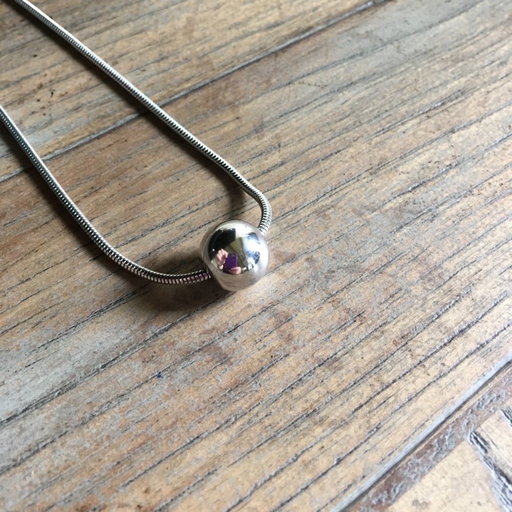 Silver Ball Necklace