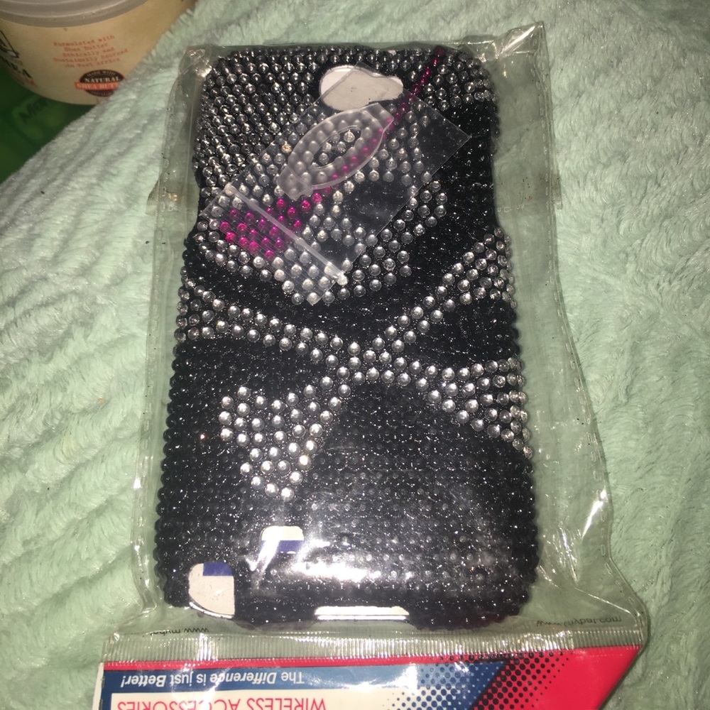 Rhinestone girly skull Case for Galaxy Note II