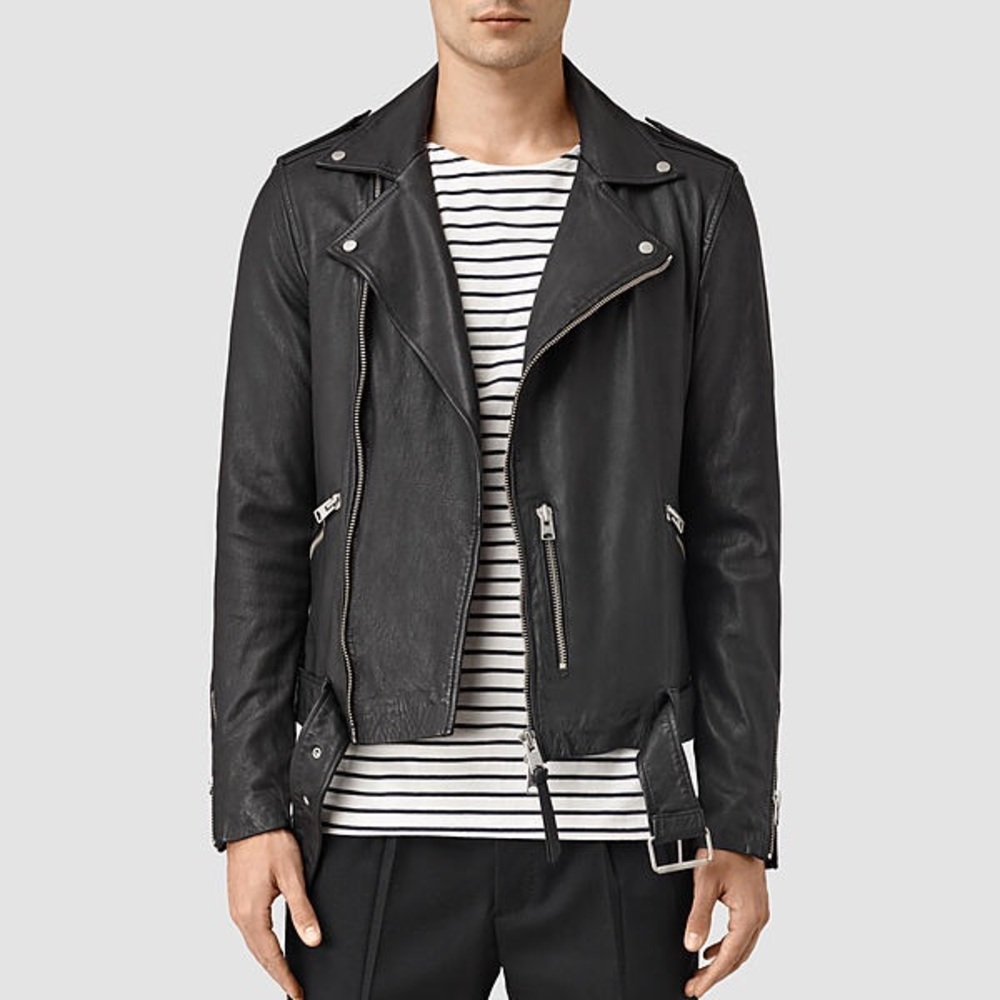 Allsaints Men's Kahawa Leather Biker Jacket