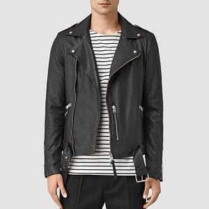 Allsaints Men's Kahawa Leather Biker Jacket