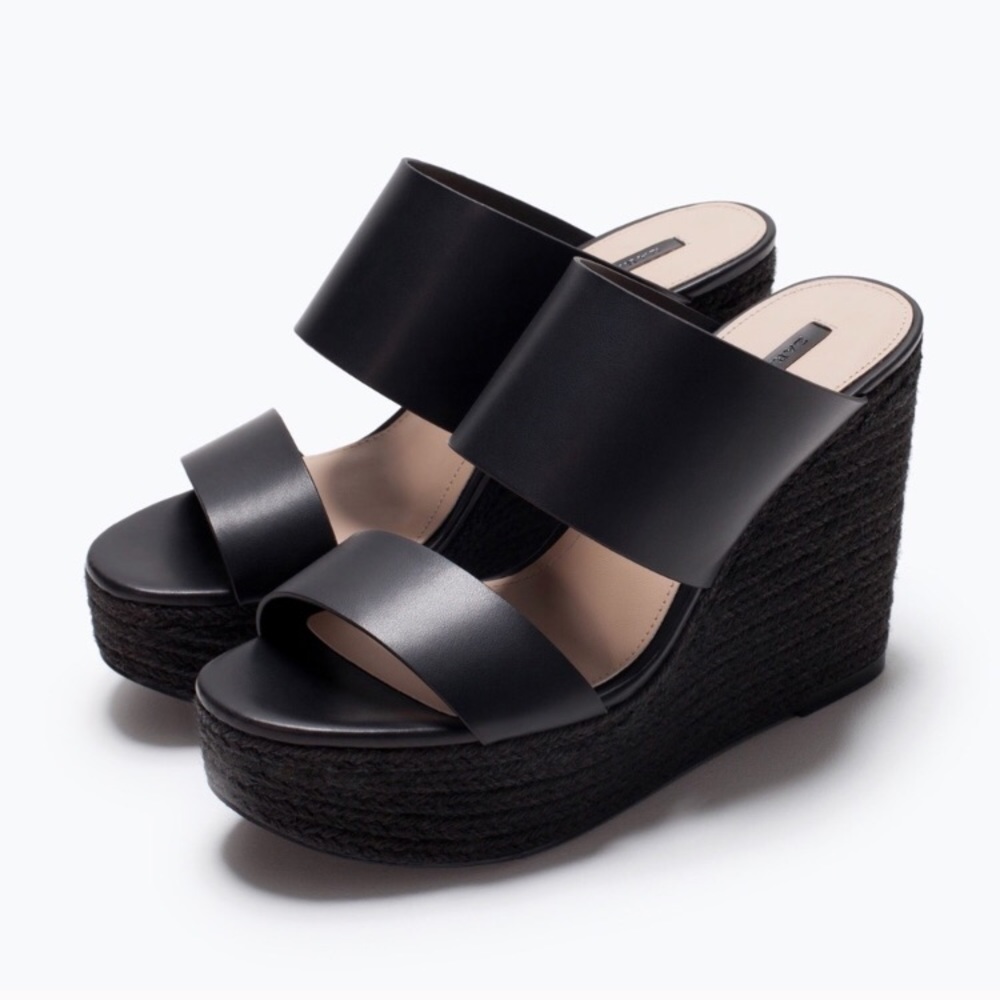 ISO - Zara Black Wedges