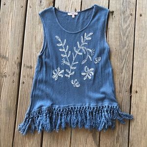 Blu Pepper Vintage Fringe Top