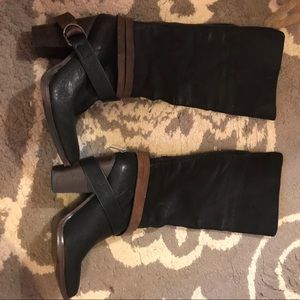 Steve Madden black leather boots