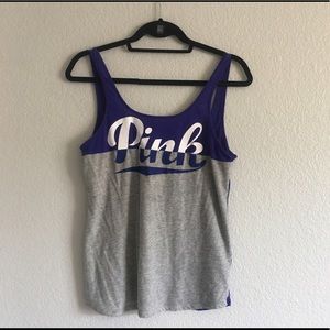 PINK purple and grey tank top