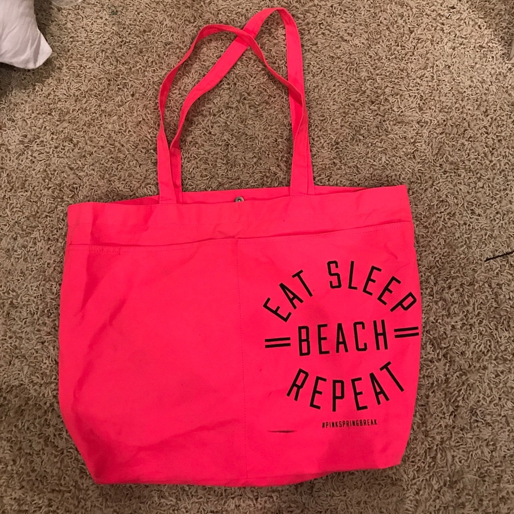 Pink beach bag