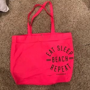 Pink beach bag