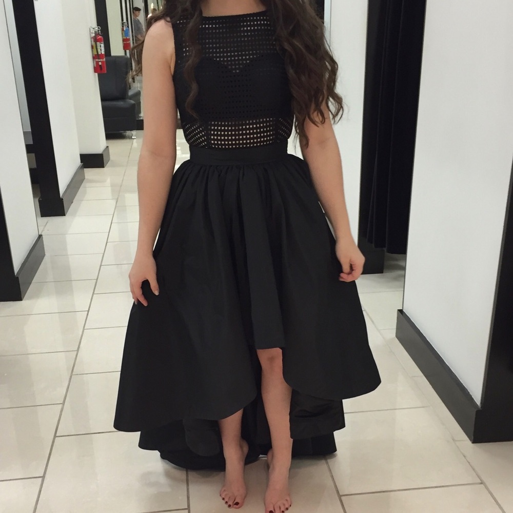 Black bebe High to Low dress, size 2