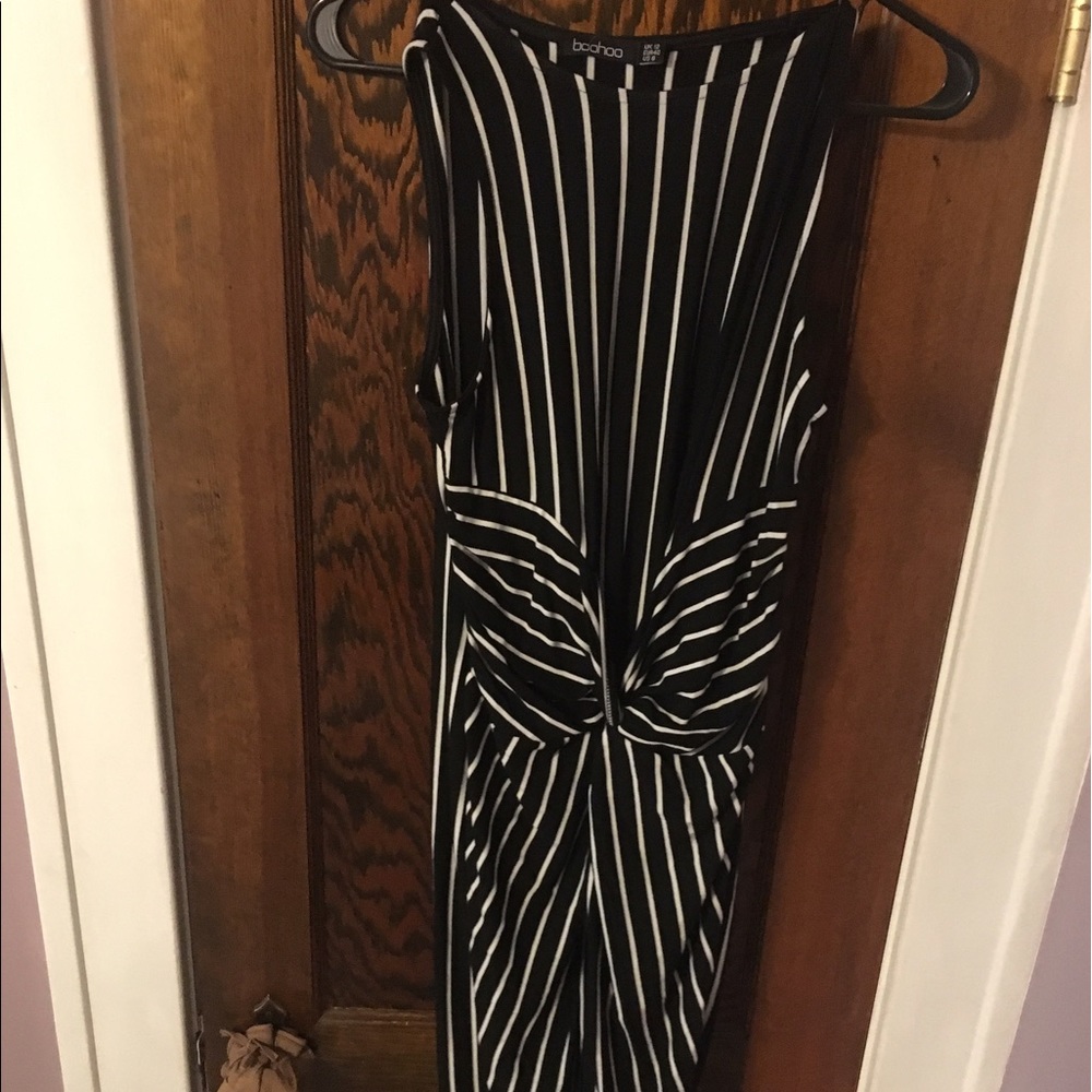 Slimming striped dress