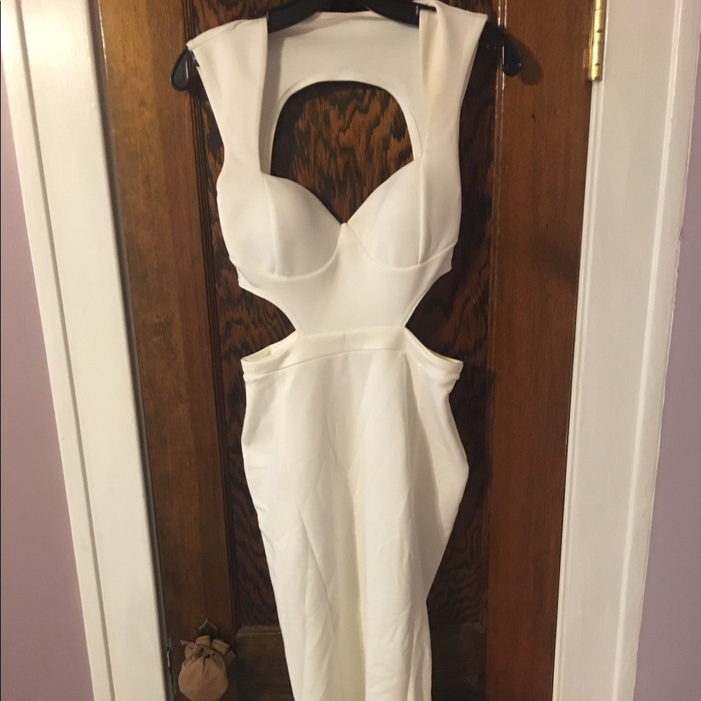 White cutout dress