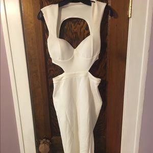 White cutout dress