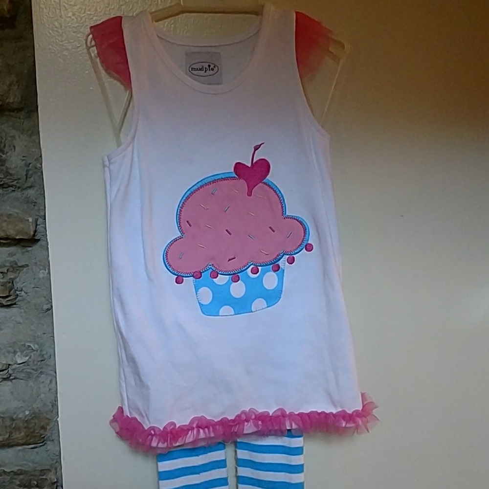 Toddler Girls Mud Pie Cupcake Outfit