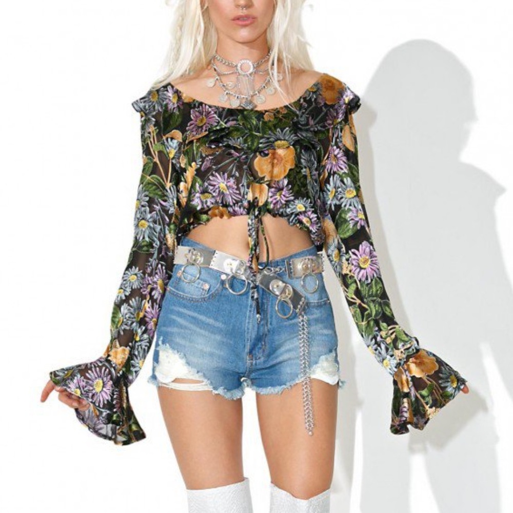 For love and Lemons Luciana ruffle top