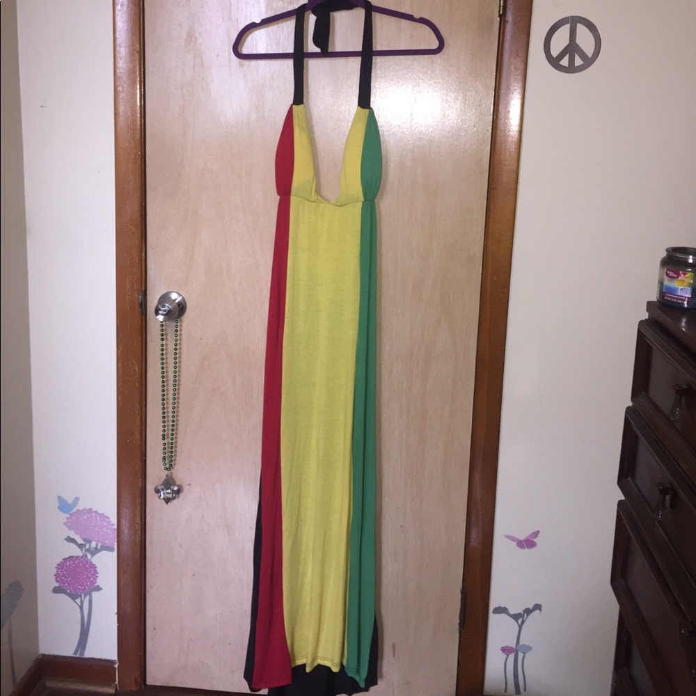 Rastafarian halter dress