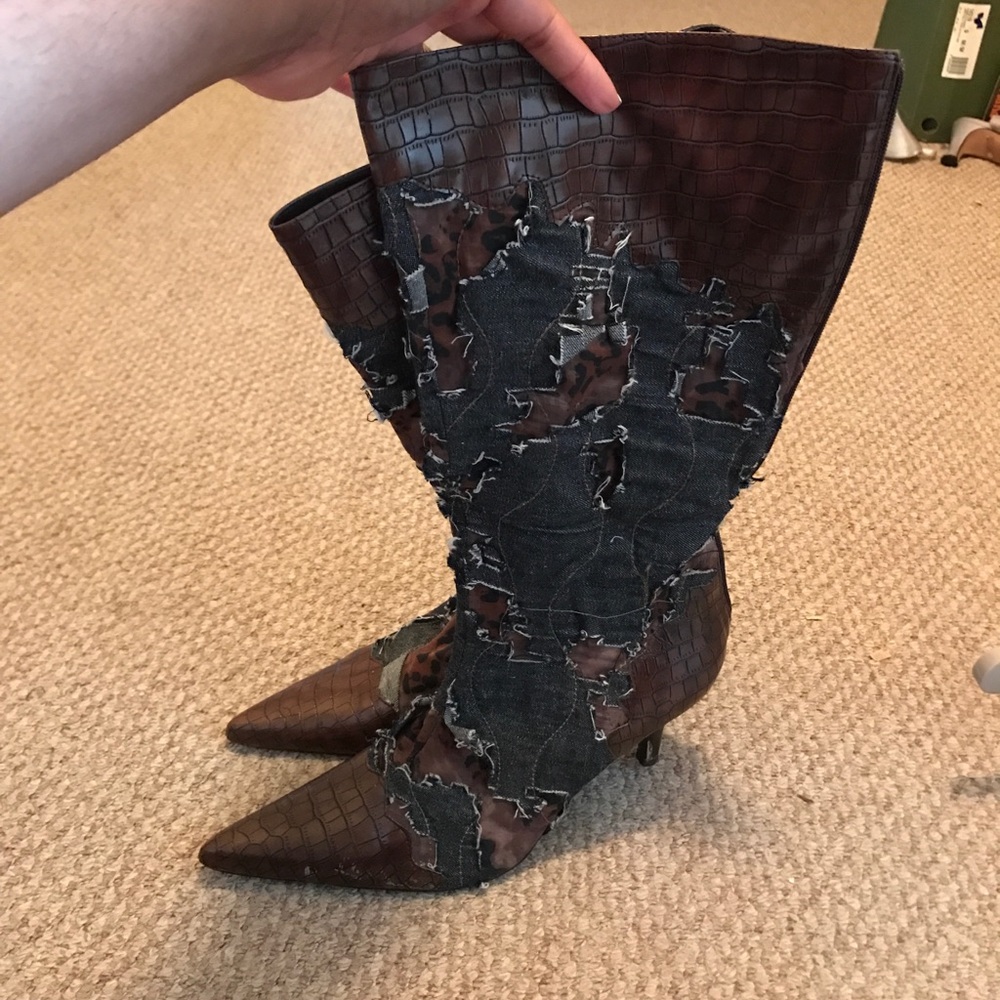 Ashro Brown & Denim Boots