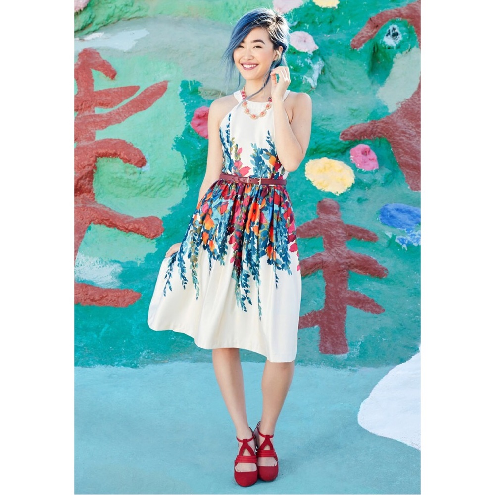 Sold! Modcloth Whats the Zeal Dress in Flower Box - Picture 3 of 5
