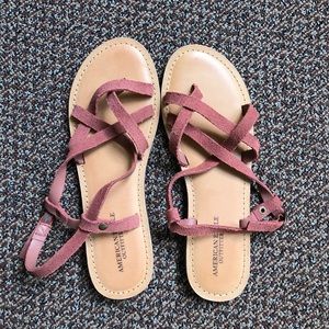suede/leather sandals