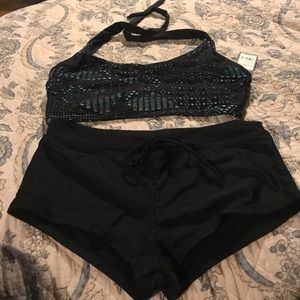 Mossimo bikini top nwt Arizona boy short bottom