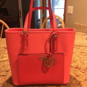 Watermelon pink Michael Kors purse!
