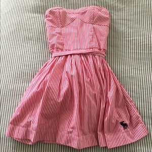 Abercrombie Red & White Striped Dress