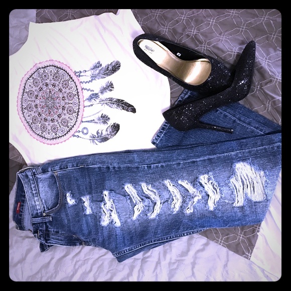 Arizona Distressed Jeans size 9Junior - Picture 4 of 4