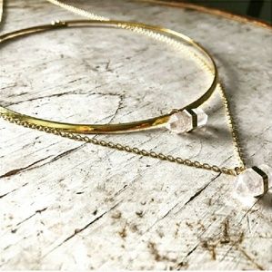 Double pendant choker and chain