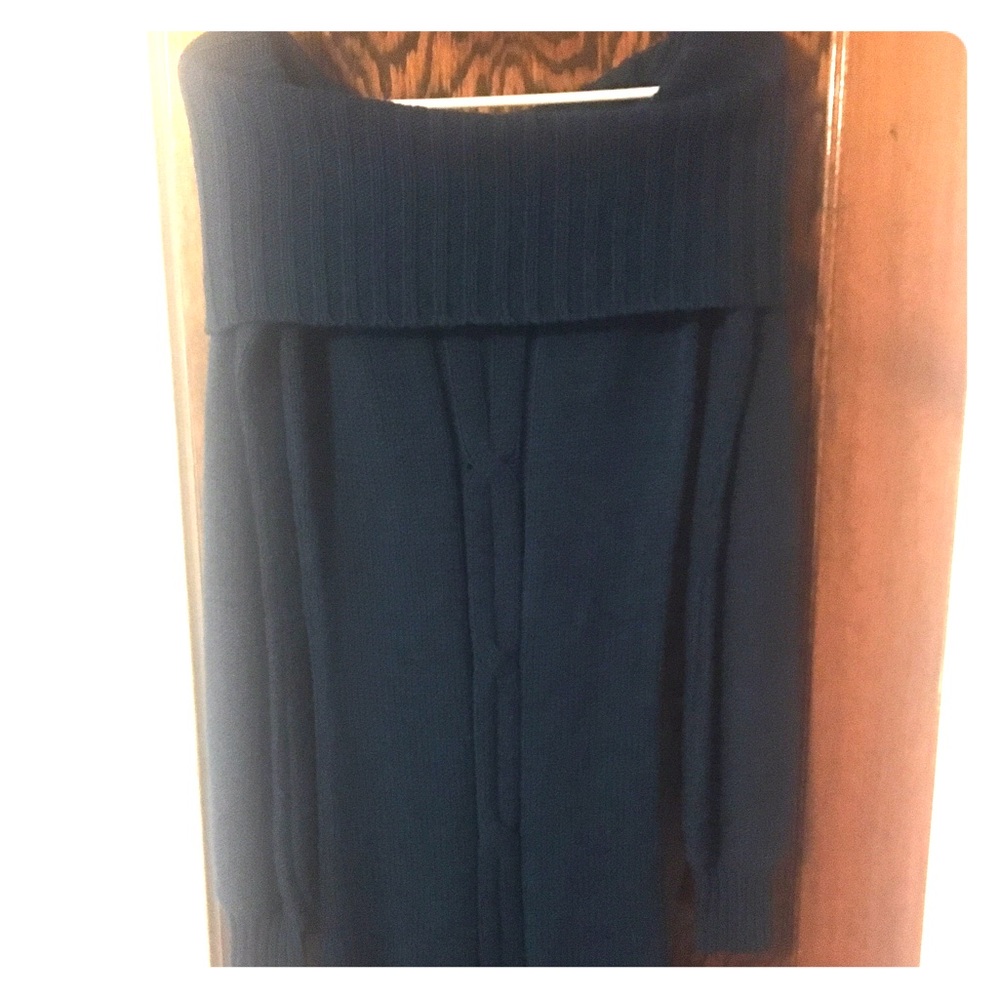 Teal sweater dress