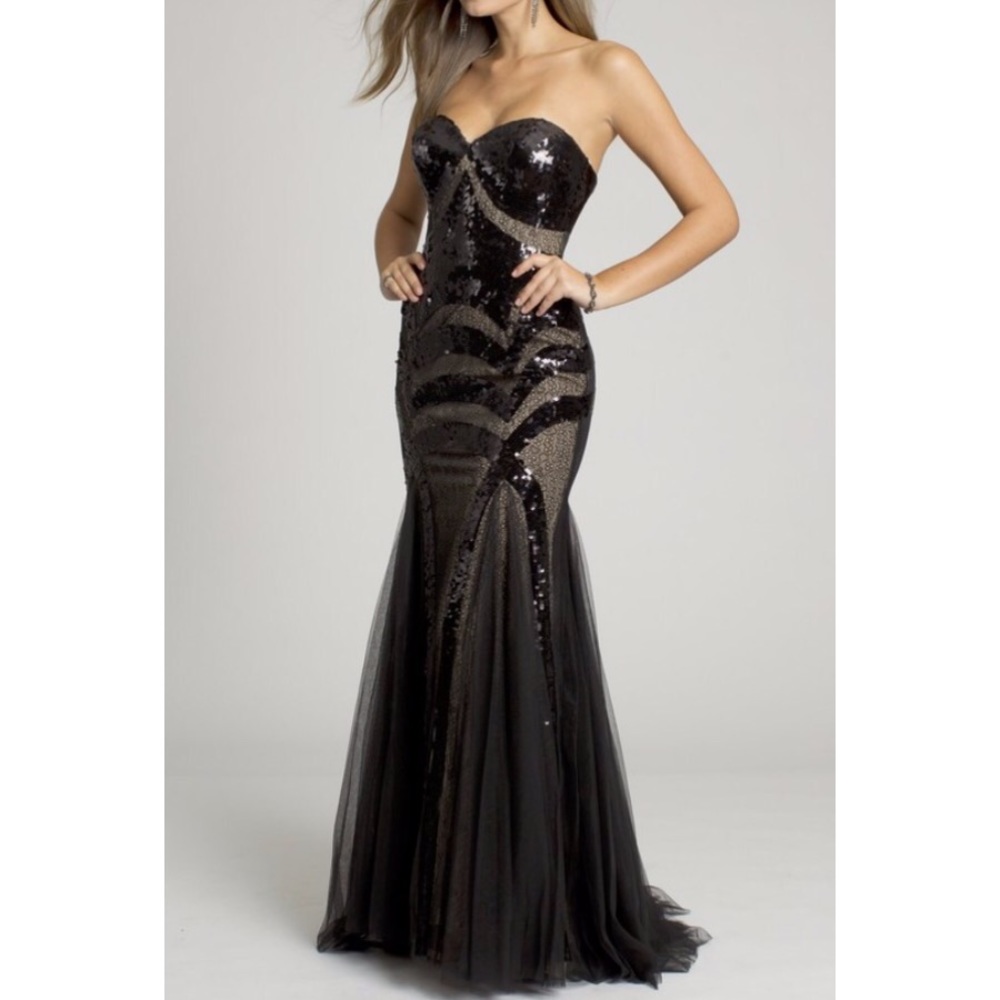 ❤️JOVANI❤️ Black Sequin Mermaid Gown