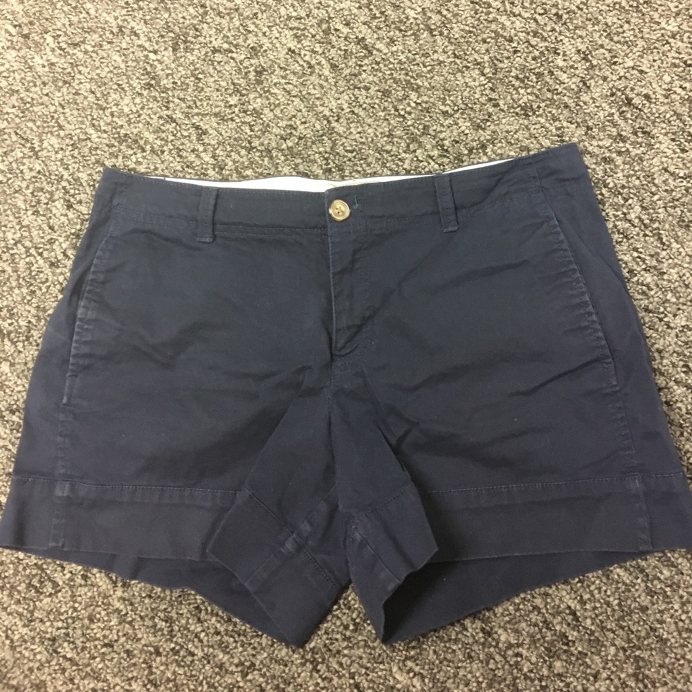Navy jean shorts