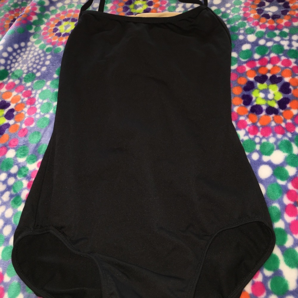 Black dance leotard