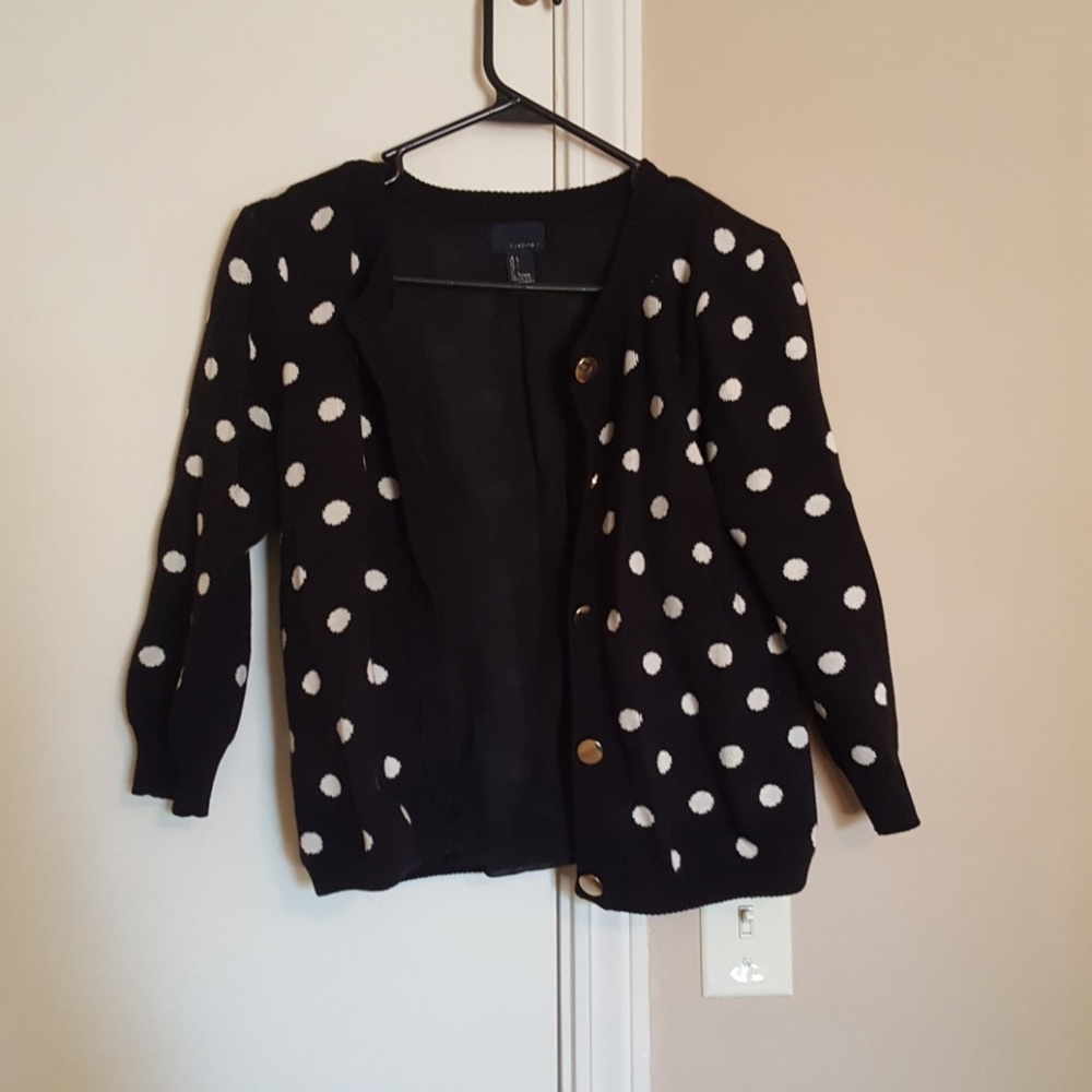 F21 Cropped cardigan with gold button detail